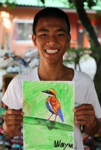 Wayu's bird watercolor painting