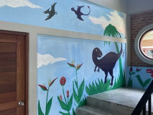 A portion of the mural for the Boys Dormitory