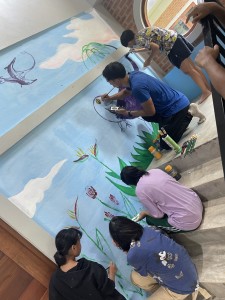 Students Mural Painting Boys Dorm