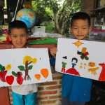 James & Frank (2017 Watercolor and Mural Art Workshops with Children’s Shelter Foundation, Chiang Mai, Thailand)
