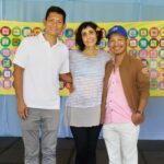 TH – Suzanne Gregoire, GloCAP_s Artistic Director with Natchai Posrila and Worawuth Srakaeo, _Our Garden_ Workshop leaders